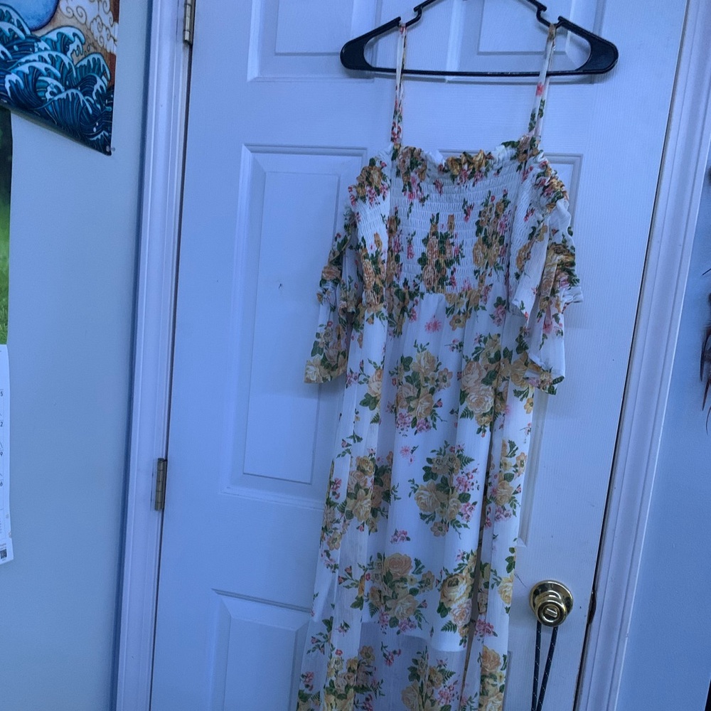 Disney Floral Maxi Dress - White and Green